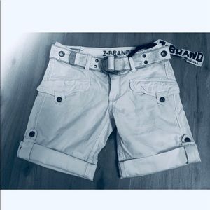 Z BRAND Cotton Cargo Shorts ~ Rustic Belt